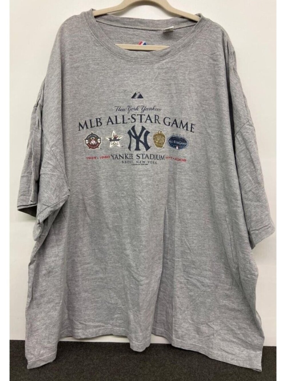Gray Majestic 2008 MLB All-Star Bronx New York Tee Shirt Adult 6X